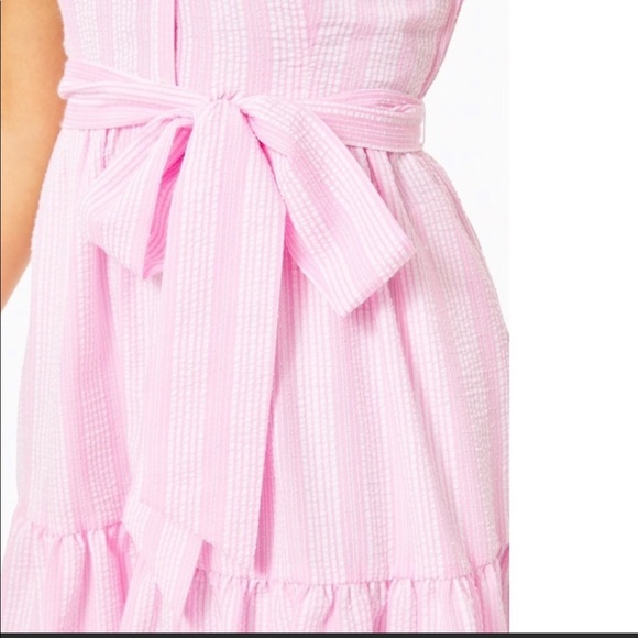 Lilly Pulitzer Trisha Pink Seersucker Dress NWT 0 - Picture 10 of 16